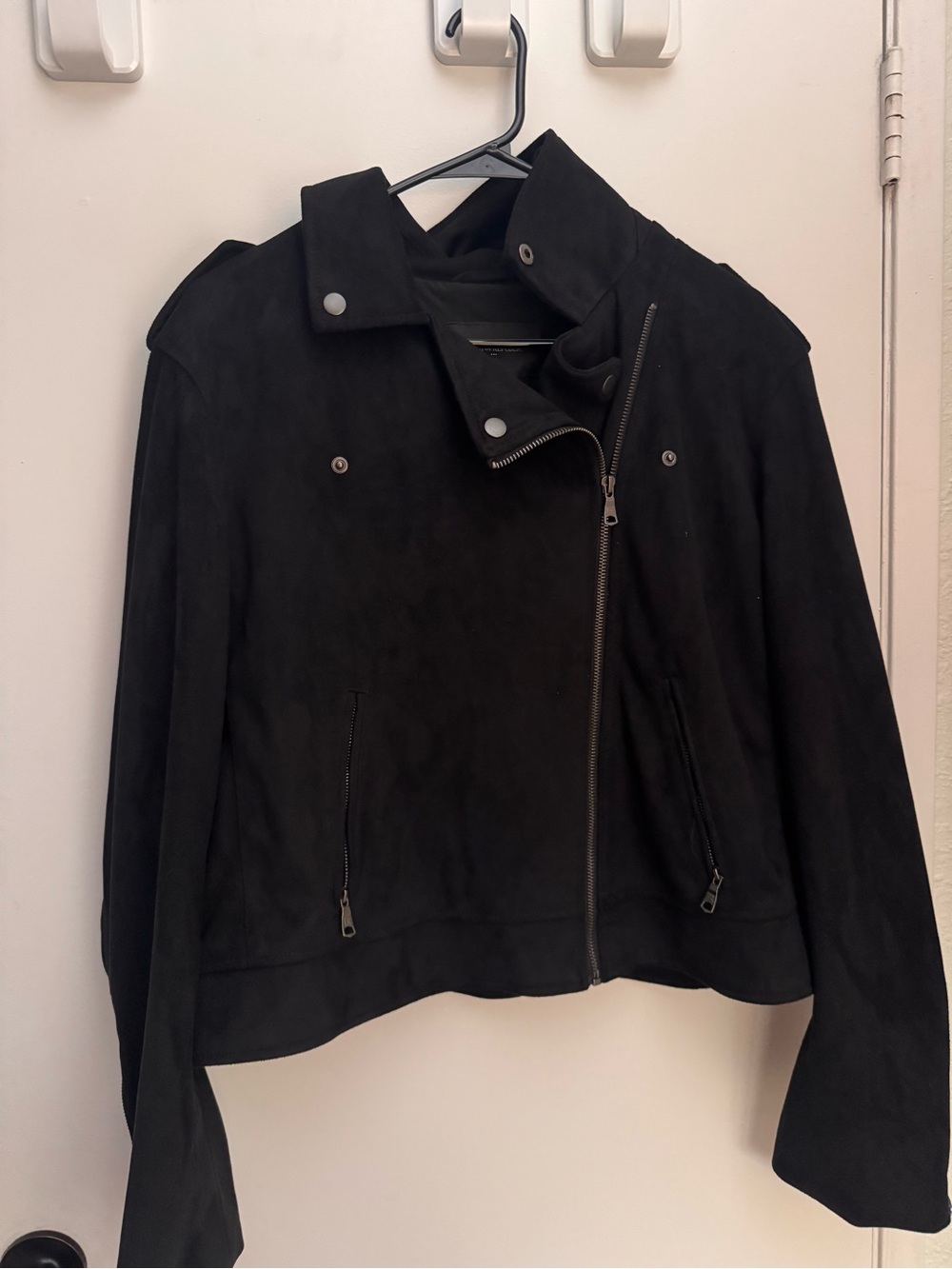 Banana Republic Black Suede Moto Jacket